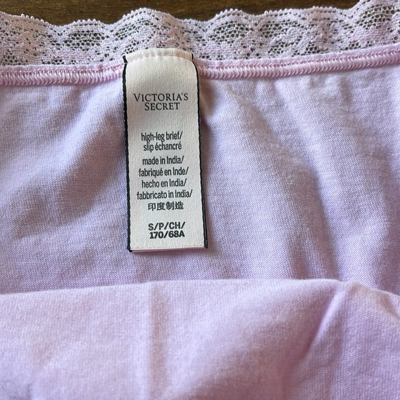 Set of 3 Victoria’s Secret high leg briefs size Medium cotton lace washed - Picture 6 of 7